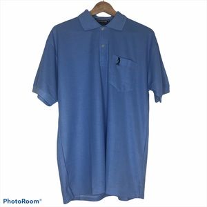 Friendship Golf Polo Shirt Pique Blue NWT L S/S